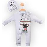 Woops Baby Marka Cuccy Desen Şapkalı Tulum 6-24 Ay - Bebe Mavisi - 2 Yaş