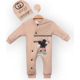 Woops Baby Marka Cuccy Desen Şapkalı Tulum 6-24 Ay - Bej - 2 Yaş