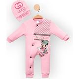 Woops Baby Marka Cuccy Desen Şapkalı Tulum 6-24 Ay - Pembe - 2 Yaş