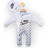 Woops Baby Marka Nke Desen Şapkalı Tulum 6-24 Ay - Bebe Mavisi - 2 Yaş
