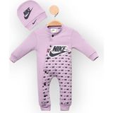 Woops Baby Marka Nke Desen Şapkalı Tulum 6-24 Ay - Lila - 2 Yaş