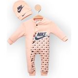 Woops Baby Marka Nke Desen Şapkalı Tulum 6-24 Ay - Somon - 2 Yaş