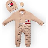 Woops Baby Marka Tomm Desen Şapkalı Tulum 6-24 Ay - Bej - 2 Yaş