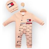 Woops Baby Marka Tomm Desen Şapkalı Tulum 6-24 Ay - Somon - 2 Yaş