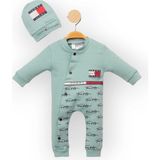 Woops Baby Marka Tomm Desen Şapkalı Tulum 6-24 Ay - Yeşil - 2 Yaş