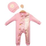 Woops Baby Marka Versay Desen Şapkalı Tulum 6-24 Ay - Pembe - 2 Yaş