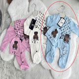 Woops Baby Marka Wilton Desen Şapkalı Tulum Unisex 6-24 Ay - Bebe Mavi - 2 Yaş