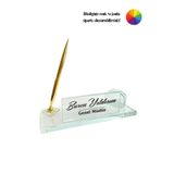 Woosen Kişiye Özel Uv Baskılı Şeffaf Kristal Masa İsimliği