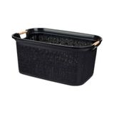Woow Çamaşır Sepeti - Çamaşır Sepeti - Plastik Sepet 30 Lt - Siyah Siyah