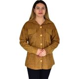 Woow Kadın Çift Cepli Oduncu Gömlek 2273 BGL-ST03279 - 44 - Hardal