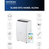 Woox 14.000BTU A++ Enerji Sınıfı Taşınabilir Soğutma ve Isıtma Mobil Klima Düşük Gürültü Özelliği ile