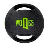 Woqes Çift Tutacaklı Slam Ball Kavrama Kulplu Sağlık Topu Ağırlık Topu Fonksiyonel Antrenman HIIT, Core ve Kuvvet Egzersizleri İçin Dayanıklı Kauçuk Yapı 4kg