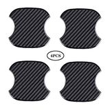 WORCAS 4 Adet Evrensel 3D Karbon Fiber Araba Kapı Kolu Boya Çizik Koruyucu Çıkartma Oto Kapı Kolu Kupaları Koruyucu Ped (M)