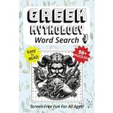Word Search Puzzle Book Featuring Greek Mythology: Easy To Read Print, 6 x 9 Inches, 110 Pages, 50+ Puzzles, Screen-free Entertainment for All Ages (Screen-Free Fun: Word Search Series)