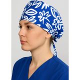 Wordex Desenli Mavi Doktor Hemşire Aşçı Cerrahi Bone Hastane Bone Bandana M452
