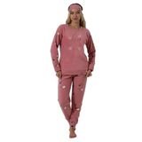 Wordex Fwn 5008 Peluş Welsoft Polar Kışlık Yumoş Kadın Pijama Takımı Pudra (Pudra, L)