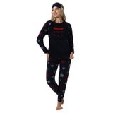 Wordex Fwn 5009 Peluş Welsoft Polar Kışlık Yumoş Kadın Pijama Takımı Lacivert (Lacivert, S)