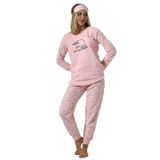 Wordex Fwn 5010 Peluş Welsoft Polar Kışlık Yumoş Kadın Pijama Takımı Soft Pembe (Soft Pembe, L)