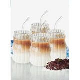 Work Pasaj 4 Pipet 4 Sukabağı Soğuk Kahve Bardağı, Meşrubat Bardağı 500 ml - 4 Adet