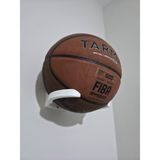 Work3d Duvara Monte Basketbol- Futbol - Voleybol Topu Askısı – Şık ve Dayanıklı Top Saklama Çözümü - 7 Numara - Beyaz - Lebron
