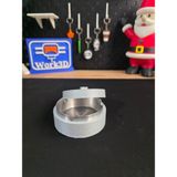 Work3d Premium Kokusuz Küllük Kutusu – Metal Küllük Dahil, Sessiz & Şık Tasarım - Gri