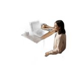 Workcomo Katlanır Çalışma Masası Yemek Masası Mutfak Masası Balkon Masası BEYAZ-ÇAM