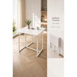 Workcomo Katlanır Çalışma Masası Yemek Masası Mutfak Masası Balkon Masası Beyaz
