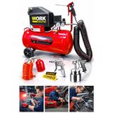 WORKMASTER EnÇok Tercih edilen Usta İşi 2HP 50 Litre Kompresör – Full Paket Boya, Lastik, Temizlik Seti