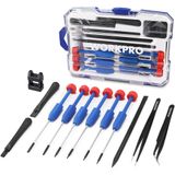 Workpro WP200531 Hassas Tornavida Seti, 12 Parça, CR-V Çelik, Torx, Magnetize Aparatlı, Elektronik Onarım