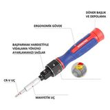Workpro WP221070 9 in 1 Profesyonel CR-V Cırcırlı Manyetik Hassas Tornavida Seti