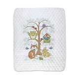 Works Crafts Kanaviçe Yorgan Seti, Bebek Ormanı Için Damgalı - 001-Renkli - 100 x 100 cm