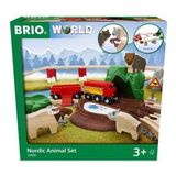 World 33988 İskandinav Ormanı Hayvanları Seti - Ahşap Tren Aksesuarları - 3 yıldan itibaren tavsiye edilir