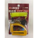 World Class Locks 110 DB Sarı Alarmlı Disk Kilidi