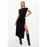 World Fashion Trends 2982 İTHAL ESNEK KREP KUMAŞLI ELBİSE