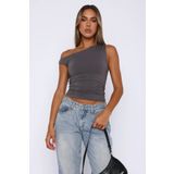World Fashion Trends Düşük Omuz Esnek Crop Bluz JT6076