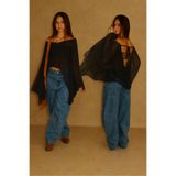 World Fashion Trends SIRTI BAĞCIKLI SALAŞ KALIP TRANSPARAN ŞİFON BLUZ