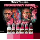 World Melek Neon Effect Series Pink 6'lı Set - World Famous Ink Dövme Boyası - 1oz/30ml
