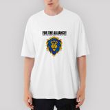 World Of Warcraft Alliance Oversize Beyaz Tişört