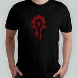 World Of Warcraft - Horde %100 Pamuklu Bisiklet Yaka T-Shirt - Siyah - 6 - 9 Yaş