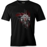 World Of Warcraft - Horde Logo In Cahins Siyah Erkek Tshirt - XL