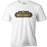 World of Warcraft - Logo Dünya Beyaz Erkek Tshirt