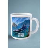 World Of Warships Mobil Oyun Baskılı Kupa Bardak Çift Taraflı Baskı Kişiye Özel Model 1
