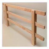 World of Wood Ahşap Bebek ve Çocuk Yatak Koruma Bariyeri, Beşik Korkuluğu 120x45 cm – Güvenli Uyku İçin