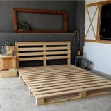 World of Wood Palet Yatak 160 x 200 Çift Kişilik Ahşap Renk - 160 x 200 cm