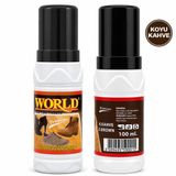 World Süet Nubuk Likit Koyu Kahve Ayakkabı Boyası 100ml - 12'li Paket