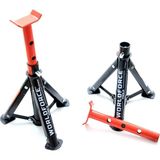 Worldforce 2 Ton Kapasiteli Katlanır Kriko Standı Araç Sehpası 2'li Set Yüksekliği 270-365mm