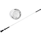 Worldforce 6" 150MM Manyetik Paslanmaz Alet Tutucu Tepsi ve Teleskopik Spiral Kancalı Alet Tutucu Mıknatıs Tornavida LED Işıklı Set