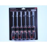 Worldforce 6'lı 260 mm Lokmalı Tornavida Seti S2 Çelik Profesyonel Alet 6,7,8,10,11,13 mm - Siyah