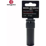 Worldforce Darbeli Lokma 17MM Uzun 6 Köşe 1/2'' Cr-Mo - Siyah
