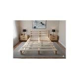 worldofwood Ahşap Palet Yatak 160 X 200 Çift Kişilik Ahşap Renk (YASTIK KILIF HEDİYELİ)